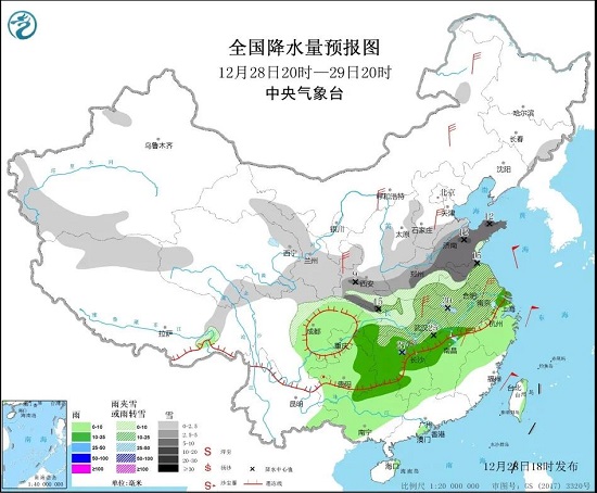 全国降水量预报图